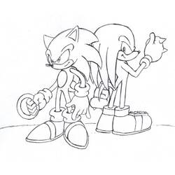 Coloriage Knuckles (Jeux Vidéos) #212942 à imprimer et colorier
