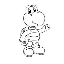 Dessin à colorier: Koopa Troopa (Jeux Vidéos) #188406 - Coloriages à Imprimer Gratuits