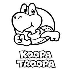 Dessin à colorier: Koopa Troopa (Jeux Vidéos) #188409 - Coloriages à Imprimer Gratuits