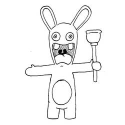 Dessin à colorier: Lapins Crétins (Jeux Vidéos) #199060 - Coloriages à Imprimer Gratuits