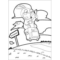 Dessin à colorier: Lapins Crétins (Jeux Vidéos) #199075 - Coloriages à Imprimer Gratuits
