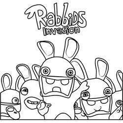 Dessin à colorier: Lapins Crétins (Jeux Vidéos) #199077 - Coloriages à Imprimer Gratuits