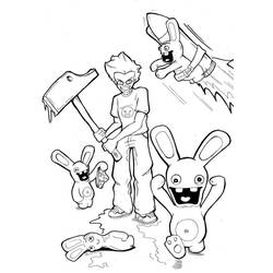 Dessin à colorier: Lapins Crétins (Jeux Vidéos) #199078 - Coloriages à Imprimer Gratuits