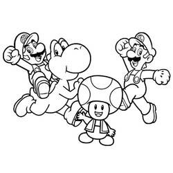 Dessin à colorier: Mario (Jeux Vidéos) #172138 - Coloriages à Imprimer Gratuits