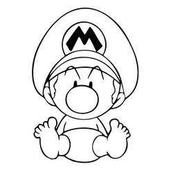 Dessin à colorier: Mario (Jeux Vidéos) #172165 - Coloriages à Imprimer Gratuits