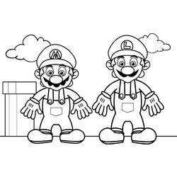 Dessin à colorier: Mario Bros (Jeux Vidéos) #112475 - Coloriages à Imprimer Gratuits