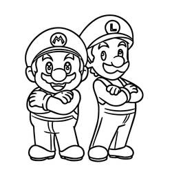 Dessin à colorier: Mario Et Luigi (Jeux Vidéos) #217712 - Coloriages à Imprimer Gratuits