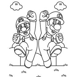 Dessin à colorier: Mario Et Luigi (Jeux Vidéos) #217716 - Coloriages à Imprimer Gratuits