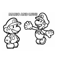 Dessin à colorier: Mario Et Luigi (Jeux Vidéos) #217721 - Coloriages à Imprimer Gratuits