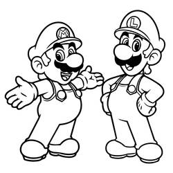 Dessin à colorier: Mario Et Luigi (Jeux Vidéos) #217722 - Coloriages à Imprimer Gratuits