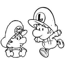 Dessin à colorier: Mario Et Luigi (Jeux Vidéos) #217725 - Coloriages à Imprimer Gratuits