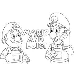 Dessin à colorier: Mario Et Luigi (Jeux Vidéos) #217727 - Coloriages à Imprimer Gratuits