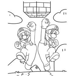 Dessin à colorier: Mario Et Luigi (Jeux Vidéos) #217731 - Coloriages à Imprimer Gratuits