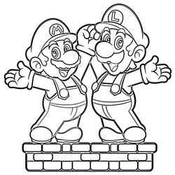 Dessin à colorier: Mario Et Luigi (Jeux Vidéos) #217732 - Coloriages à Imprimer Gratuits