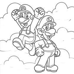 Dessin à colorier: Mario Et Luigi (Jeux Vidéos) #217736 - Coloriages à Imprimer Gratuits