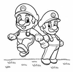 Dessin à colorier: Mario Et Luigi (Jeux Vidéos) #217737 - Coloriages à Imprimer Gratuits