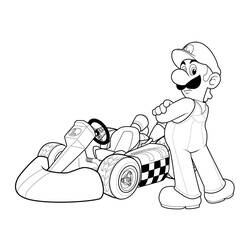 Dessin à colorier: Mario Kart (Jeux Vidéos) #154422 - Coloriages à imprimer