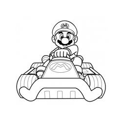 Dessin à colorier: Mario Kart (Jeux Vidéos) #154425 - Coloriages à imprimer