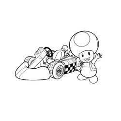 Dessin à colorier: Mario Kart (Jeux Vidéos) #154428 - Coloriages à imprimer