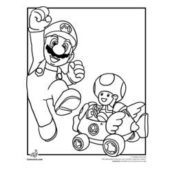 Dessin à colorier: Mario Kart (Jeux Vidéos) #154433 - Coloriages à imprimer