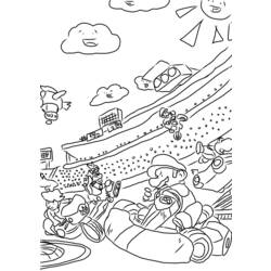 Dessin à colorier: Mario Kart (Jeux Vidéos) #154436 - Coloriages à imprimer