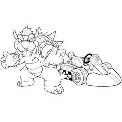 Dessin à colorier: Mario Kart (Jeux Vidéos) #154448 - Coloriages à imprimer