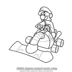 Dessin à colorier: Mario Kart (Jeux Vidéos) #154475 - Coloriages à imprimer