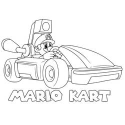 Dessin à colorier: Mario Kart (Jeux Vidéos) #183556 - Coloriages à Imprimer Gratuits