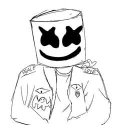 Dessin à colorier: Marshmello Fortnite (Jeux Vidéos) #208265 - Coloriages à Imprimer Gratuits