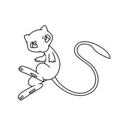 Dessin à colorier: Mew (Jeux Vidéos) #187436 - Coloriages à Imprimer Gratuits