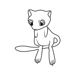Dessin à colorier: Mew (Jeux Vidéos) #187438 - Coloriages à Imprimer Gratuits