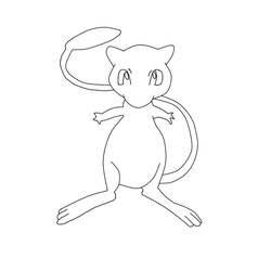 Dessin à colorier: Mew (Jeux Vidéos) #187440 - Coloriages à Imprimer Gratuits
