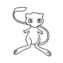 Dessin à colorier: Mew (Jeux Vidéos) #187443 - Coloriages à Imprimer Gratuits