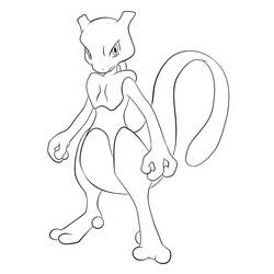 Dessin à colorier: Mewtwo (Jeux Vidéos) #179435 - Coloriages à Imprimer Gratuits