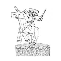 Dessin à colorier: Minecraft (Jeux Vidéos) #113773 - Coloriages à Imprimer Gratuits