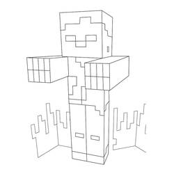 Dessin à colorier: Minecraft (Jeux Vidéos) #171129 - Coloriages à Imprimer Gratuits