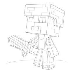 Dessin à colorier: Minecraft (Jeux Vidéos) #171139 - Coloriages à Imprimer Gratuits