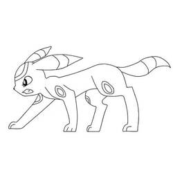 Dessin à colorier: Noctali (Jeux Vidéos) #181551 - Coloriages à Imprimer Gratuits