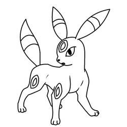 Dessin à colorier: Noctali (Jeux Vidéos) #181552 - Coloriages à Imprimer Gratuits