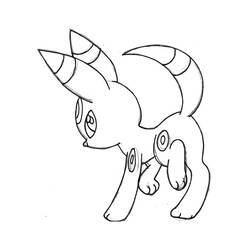 Dessin à colorier: Noctali (Jeux Vidéos) #181553 - Coloriages à Imprimer Gratuits