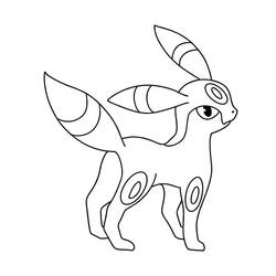 Dessin à colorier: Noctali (Jeux Vidéos) #181555 - Coloriages à Imprimer Gratuits