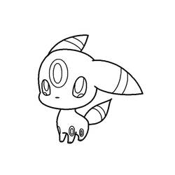 Dessin à colorier: Noctali (Jeux Vidéos) #181558 - Coloriages à Imprimer Gratuits