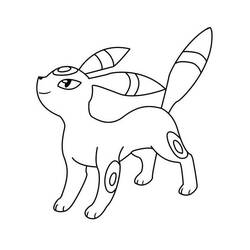 Dessin à colorier: Noctali (Jeux Vidéos) #181560 - Coloriages à Imprimer Gratuits