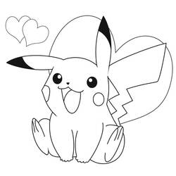 Dessin à colorier: Pikachu (Jeux Vidéos) #177208 - Coloriages à Imprimer Gratuits
