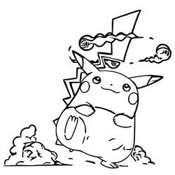 Dessin à colorier: Pikachu (Jeux Vidéos) #177209 - Coloriages à Imprimer Gratuits