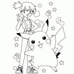 Coloriage Pikachu (Jeux Vidéos) #177212 à imprimer et colorier