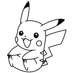 Coloriage Pikachu (Jeux Vidéos) #177218 à imprimer et colorier