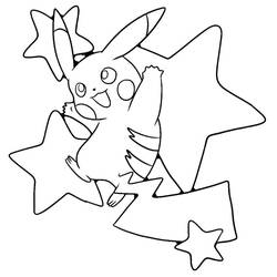 Coloriage Pikachu (Jeux Vidéos) #177221 à imprimer et colorier