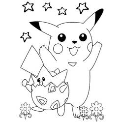 Dessin à colorier: Pikachu (Jeux Vidéos) #177225 - Coloriages à Imprimer Gratuits