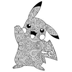 Coloriage Pikachu (Jeux Vidéos) #177230 à imprimer et colorier